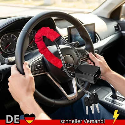 Produktbild von Auto Lenkradschloss Universal mit Sicherheitsgurt Robust
