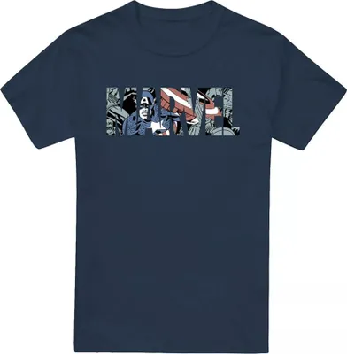 Produktbild von Captain America - T-Shirt für Herren TV2524 (L) (Marineblau)