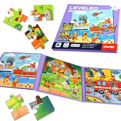 Obrázek produktu pro Magnetická puzzle hra, 61 dílků, pro děti ve věku 2–5 let, cestovní hračka