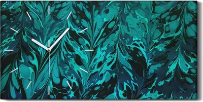 Produktbild von Wandbild Leinwand Bilder Wanduhr Geräuschlos 60x30 Malerei Abstrakte Kunst - weiße Hände