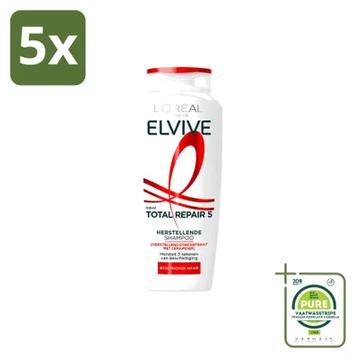 Image de 5 x Shampooing L'Oréal Paris Elvive Total Repair 5 - 250 ml - Lot de 5 pièces