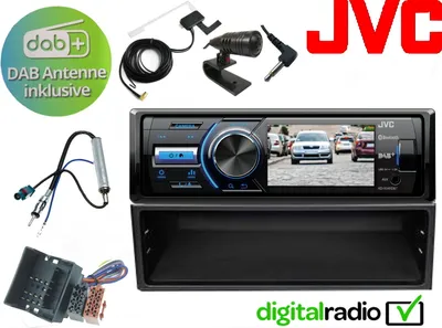 Produktbild von JVC TFT Bluetooth DAB+ USB Radio Antenne inkl passend für VW Golf 4 IV 97 - 03