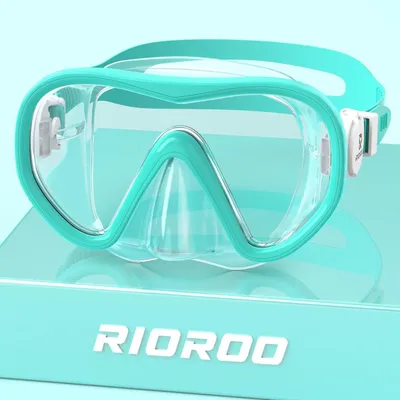 Produktbild von Taucherbrille Schnorchelmaske für Kinder, 180° HD-Panorama, beschlagfreie und auslaufsichere Schwimmbrille, geeignet für Kinder von 4–16 Jahren