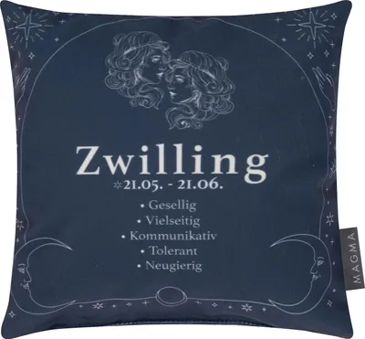 Produktbild von MAGMA Heimtex - Minikissen - STERNZEICHEN - Zwilling - 25 x 25 cm