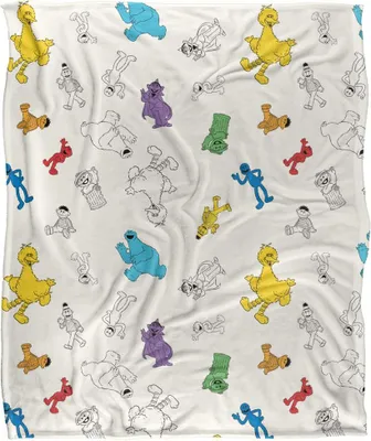 Produktbild von Sesame Street - Charakter-Collage Decke, Seidig, Supersoft TV24279 (Einheitsgröße) (Bunt)