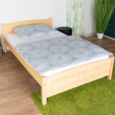 Produktbild von Einzelbett / Gästebett Kiefer massiv Vollholz natur 80, inkl. Lattenrost - Abmessung 120 x 200 cm