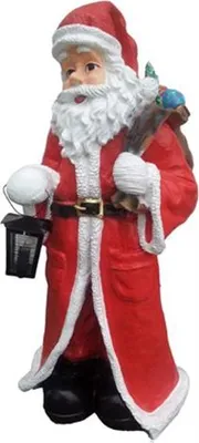 Image de Figurine de Père Noël avec lampe Statues Statue Décoration 100 cm