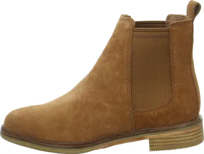 Produktbild von Clarks Clarkdale Arlo Damenstiefel aus braunem Wildleder zum Hineinschlüpfen 35,5