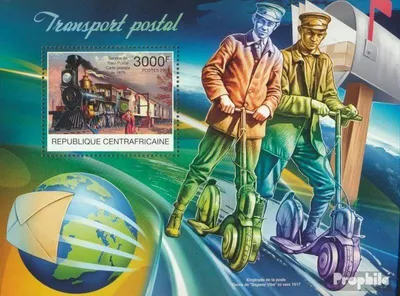 Produktbild von Briefmarken Zentralafrikanische Republik 2012 Mi Block 982 (kompl. Ausgabe) postfrisch Posttransport
