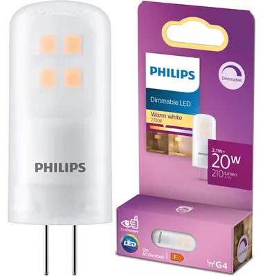 Zdjęcie produktu dla Philips Kapsułka 20 W kapsułka G4, 2,1 W, 20 W, G4, 210 lm, 15000 h, Ciepłe białe