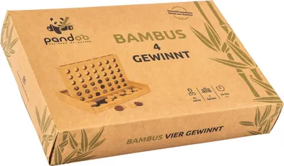 Produktbild von Pandoo - Spiel Vier Gewinnt - Holzfrei und Plastikfrei - Standardgröße