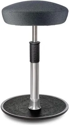 Produktbild von Sitz- Stehhocker Free Tall Hutsitz Camira Rivet Anthrazit Chrom /schwarz.