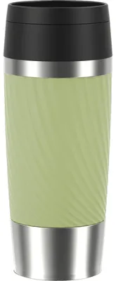 Produktbild von EMSA Travel Mug Classic TWIST ISOLIERBECHER 0,36L GRÜN N20255, Grün, Edelstahl, Silikon, Edelstahl, Polypropylen (PP), 4 h, 8 h