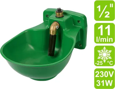 Immagine prodotto di Kerbl heizbares Tränkebecken (aus Kunststoff mit Rohrventil HP20/230 V) 222040
