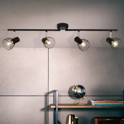 Produktbild von BRILLIANT Spotrohr Blacky | moderner  Deckenstrahler | Metall | schwarz | drehbar | 4-flammig | 4x E14 max. 40 W