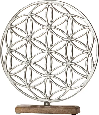 Produktbild von GILDE Dekofigur Lebensblume auf Holzbase H. 36 cm,48771