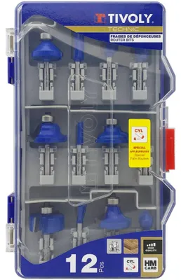 Image de Coffret de 12 fraises pour affleureuse, Diam.6 mm TIVOLY