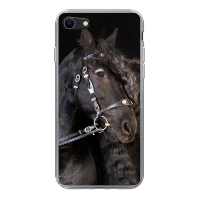 Produktbild von MuchoWow® Handyhülle Schutzhülle Hülle für iPhone 7 Pferd - Halfter - Mähne Silikon Softcase Handy Hülle - Kartenhalter