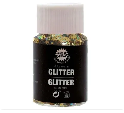 Obrázek produktu pro Zářivý karnevalový glitter gel zlatá barva