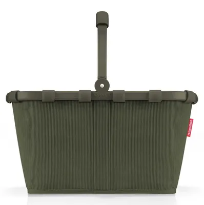 Produktbild von reisenthel carrybag, Einkaufskorb, Korb, Picknickkorb, Cord Dark Matcha, 22 L, BK5057