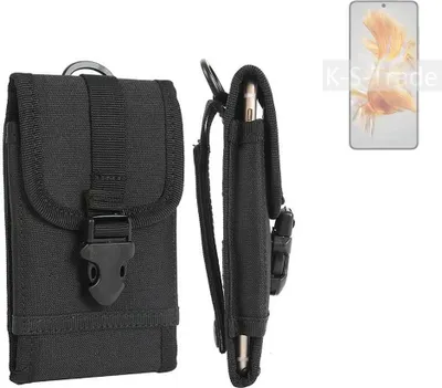 Produktbild von K-S-Trade Holster Handy Hülle kompatibel mit Huawei Mate 50 Holster Handytasche Gürtel Tasche Schutz Hülle Robust Outdoor schwarz