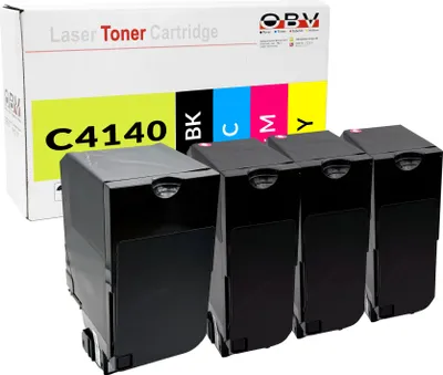 Produktbild von OBV Toner-Sparset für Lexmark 24B6720 für XC4100 Series XC4140 XC4140de XC4150 (BK/C/M/Y)