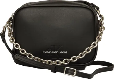 Immagine prodotto di Borsa donna CK CALVIN KLEIN JEANS con tracolla articolo K60K610564 sculpted camera bagi chain - cm.19 x 14 x 8 (circa), UNICA - ONE SIZE, Poliuretano 100%