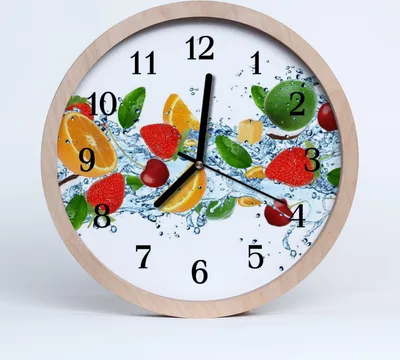 Produktbild von Holzuhr 20fi cm wanduhr - Obst Obst
