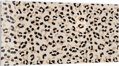 Produktbild von DEQORI Küchenrückwand Glas 100x50 cm 'Leopardenglanz' Spritzschutz Bad Rückwand Küche