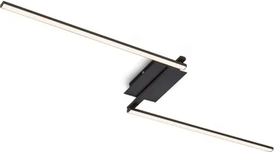 Produktbild von LED Deckenleuchte 2-flammig schwenkbar schwarz 3000K 12W Metall Briloner