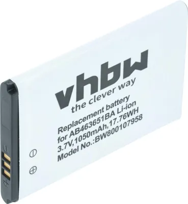 Produktbild von vhbw Akku kompatibel mit Samsung GT-S5600 Blade, GT-S5603, GT-S5608U, GT-S5610, GT-S5611, GT-S5600 Handy Smartphone Telefon (1050 mAh, 3,7 V, Li-Ion)