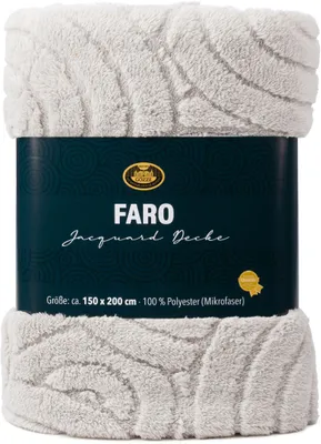 Produktbild von Gözze Jacquard Decke Faro silber 150x200 cm
