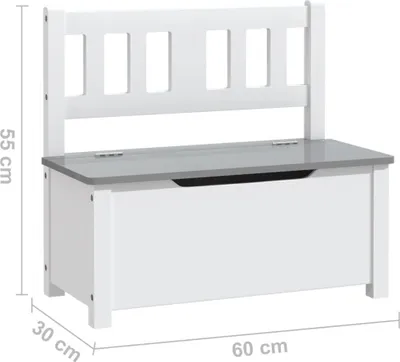 Zdjęcie produktu dla VidaXL 10411, MDF, Szary, Biały, 3 szt., 3 szt.