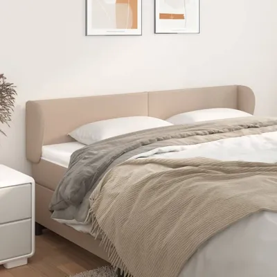 Produktbild von The Living Store Kopfteil mit Ohren Cappuccino-Braun 203x23x78/88 cm Kunstleder