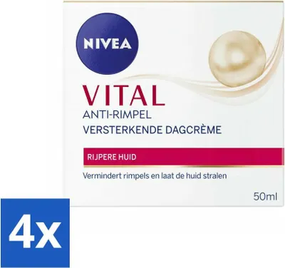 Produktbild von NIVEA VITAL Tagescreme - Anti-Falten Gesichtscreme - Stärkend - 50 ml - Vorteilspack - 4 Stücke