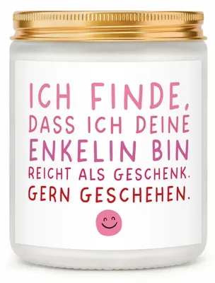 Produktbild von Duftkerze mit Spruch - Dekorative Kerze im Glas - Wohnaccessoire - Weiß
