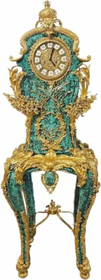 Produktbild von Casa Padrino Barock Standuhr Malachitgrün / Gold H. 185 cm - Barock Möbel