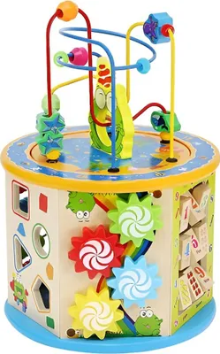 Produktbild von Motorikwürfel Holz-Kunststoff Kinder ab 1 Jahr Spielzeug Würfel Lernspiel