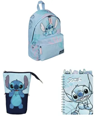 Image de Ensemble scolaire Lilo & Stitch : sac à dos, trousse et cahier