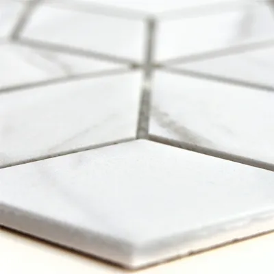 Produktbild von Keramik Mosaikfliesen Zyrus Carrara Würfel
