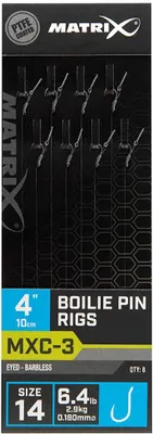 Immagine prodotto di Matrix Fishing Mxc-3 14 Boilie Pin Leader Lines Argento 0,180 mm Argento 0,180 mm