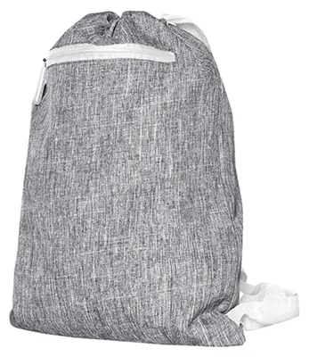Produktbild von bags2GO DTG-15391 | Gymsac - Miami / 42 x 33 cm - Farbe: Grey Melange/White - Größe: 43 x 34 cm