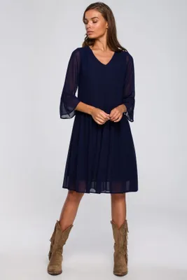 Zdjęcie produktu dla Stylove Sukienka damska mini Larad S236 granatowy XL