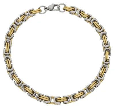 Produktbild von Königsketten Armband Herren Bicolor JL28-03-1078 Edelstahl JuwelmaLux Länge 22 cm