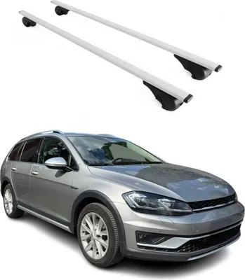 Imagen del producto de Barras de techo transversales para VW Golf Alltrack, modelos 2014-2019, color plateado
