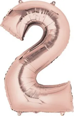 Produktbild von amscan® 9906278 Folienballon XXL Zahl 2 - rose gold
