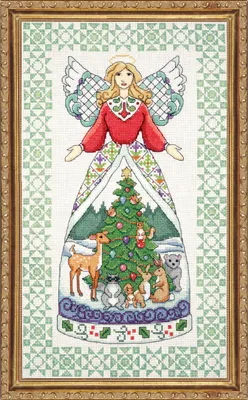 Obrázok produktu pre Súprava na vyšívanie krížikom "Zimní anjeli", 23x38cm