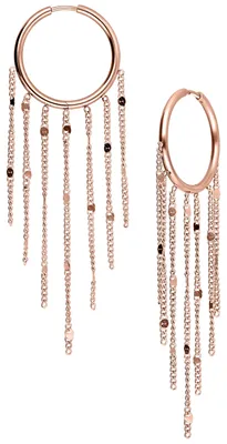 Produktbild von Wildcat Ohrringe - Tassle Hoops Pairs - Roségold - Chirurgenstahl 316L - wasserfest, langlebig, hautverträglich, Roségold