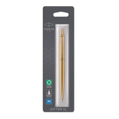 Productafbeelding van Parker 2122758 PARKER Kugelschreiber Jotter XL Monochr. Prem. Glbgld bl. M Blister