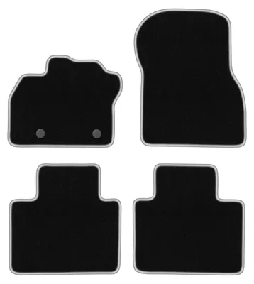 Produktbild von Fußmatten Automatten Velours Schwarz/Silber für Renault Zoe II 2018- Set 4-tlg
